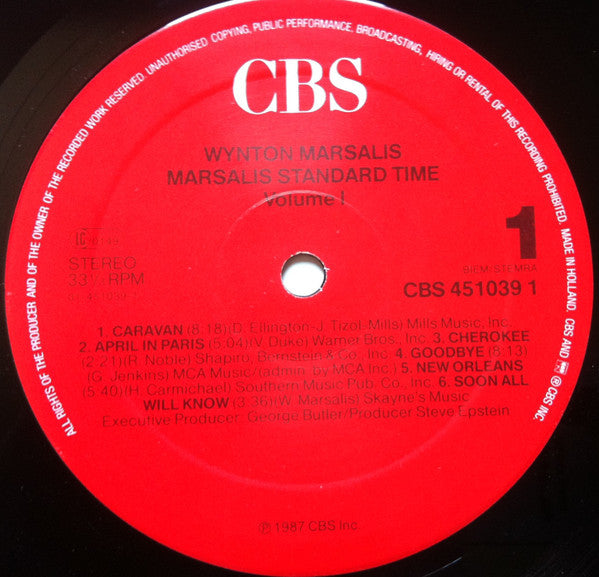 Wynton Marsalis - Marsalis Standard Time, Vol. 1 (LP, Album)