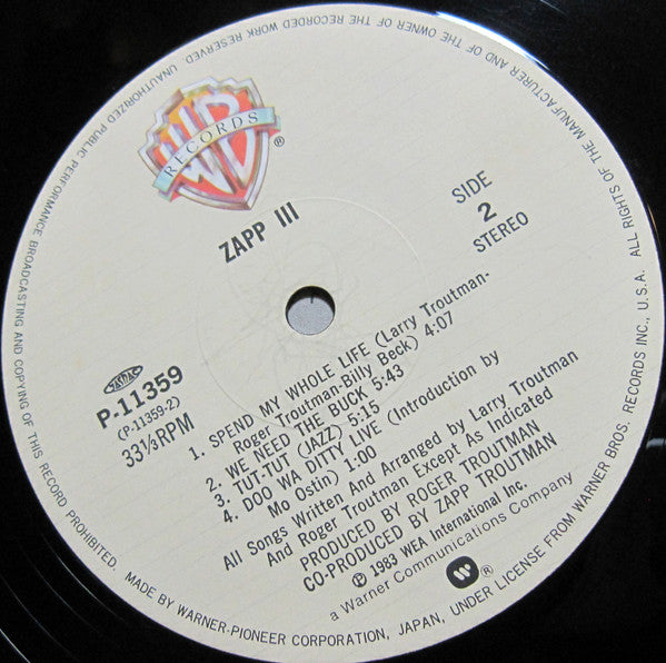 Zapp - Zapp III (LP, Album)