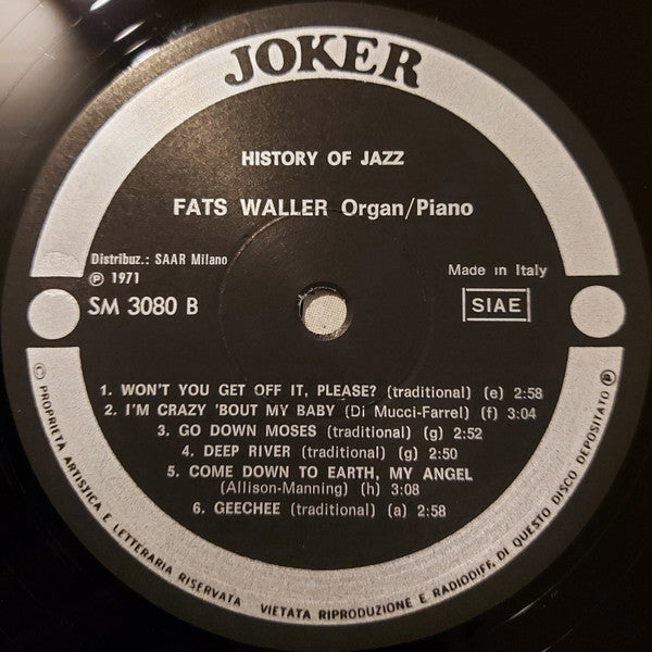 Fats Waller - Organ & Piano (LP, Comp)