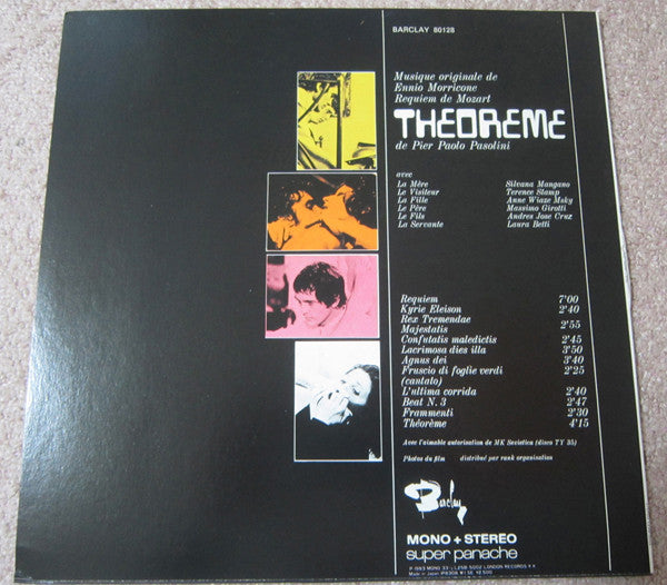 Ennio Morricone - テオレマ = Théorème (LP, Album, Mono)
