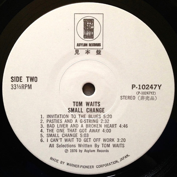 Tom Waits - Small Change (LP, Album, Promo)