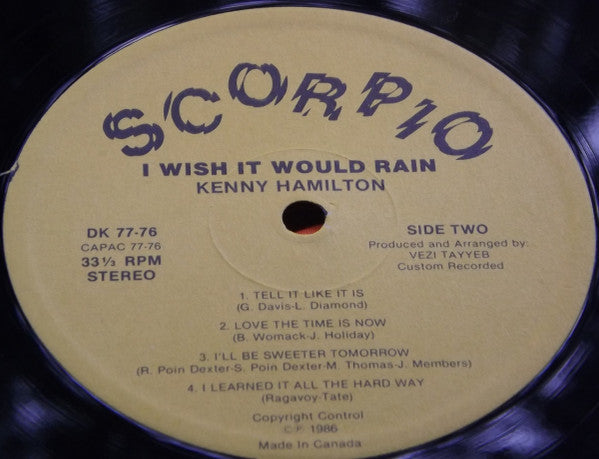 Kenny Hamilton (2) - I Wish It Would Rain (LP, Album)