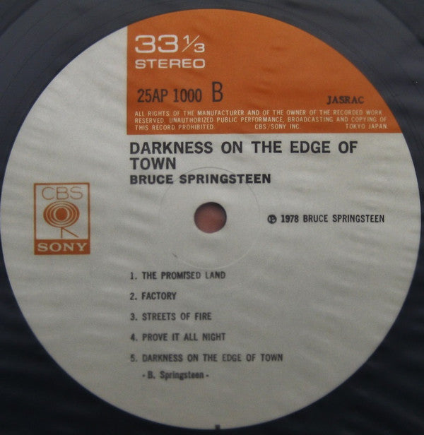 Bruce Springsteen - Darkness On The Edge Of Town (LP, Album, RE)