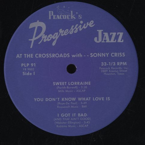 Sonny Criss - At The Crossroads (LP, Album, Mono, Ltd, RE)