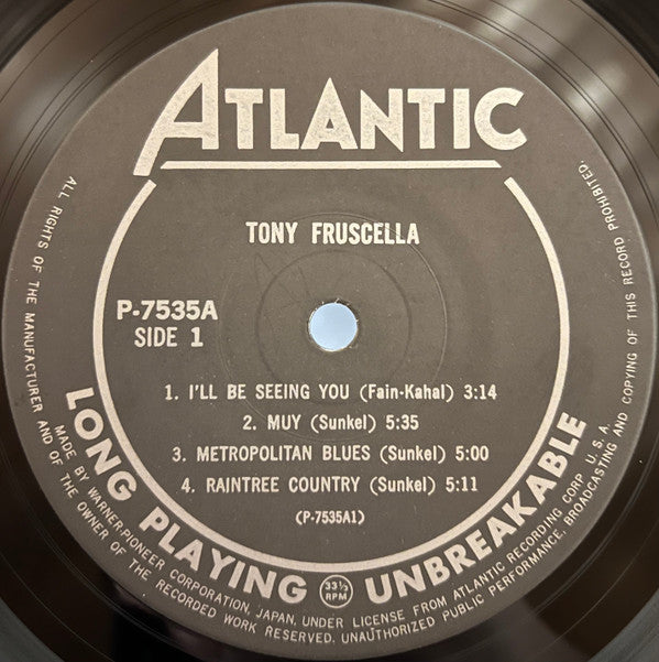 Tony Fruscella - Tony Fruscella (LP, Album, Mono, RE)