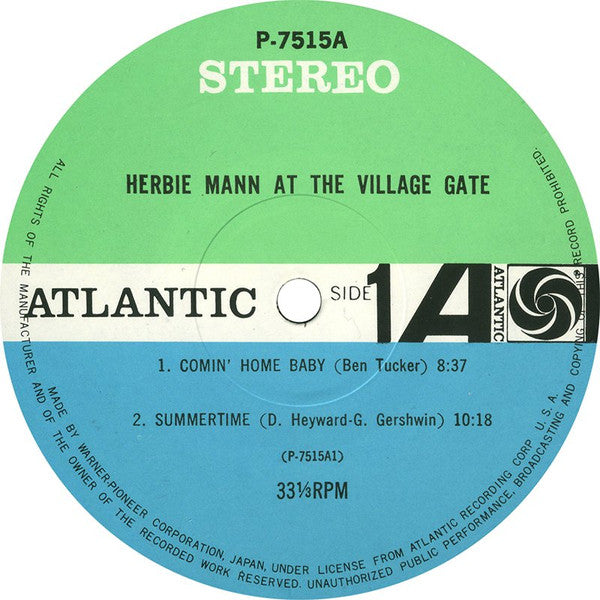 Herbie Mann - Herbie Mann At The Village Gate (LP, Album)