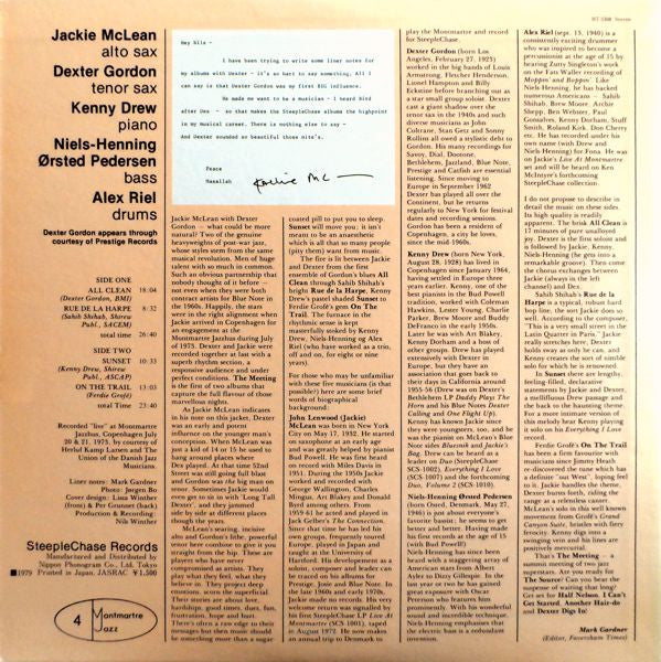 Jackie McLean - The Meeting Vol. 1(LP, Album, RE)
