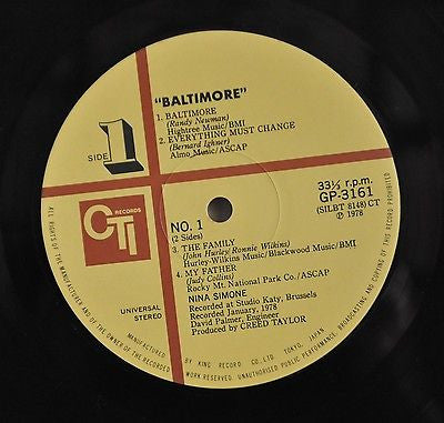 Nina Simone - Baltimore (LP, Album, Gat)