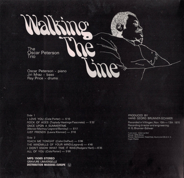 The Oscar Peterson Trio - Walking The Line (LP, Album, Gat)