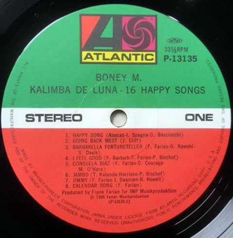 Boney M. - Kalimba De Luna - 16 Happy Songs (LP, Comp)