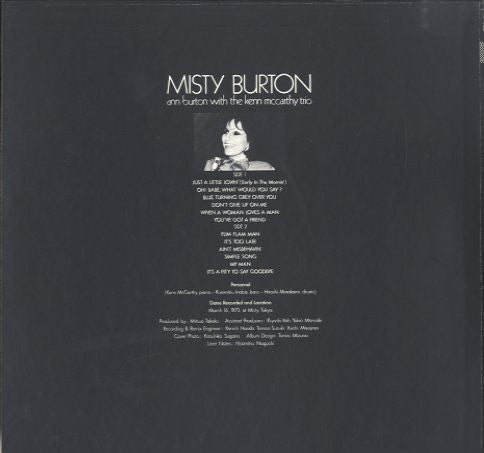 Ann Burton With The Kenn McCarthy Trio* - Misty Burton (LP, Album)