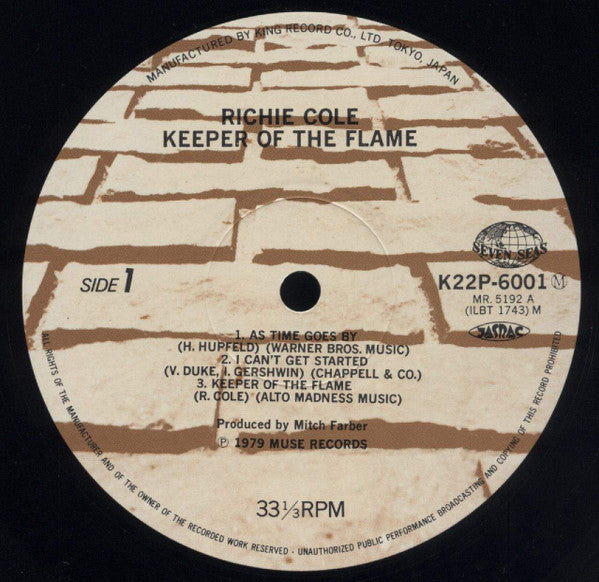 Richie Cole - Keeper Of The Flame (LP, Album)