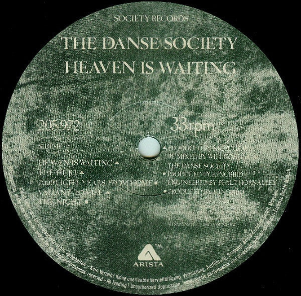 The Danse Society - Heaven Is Waiting (LP, Album)