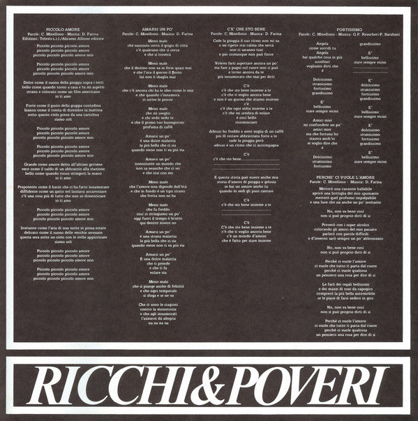 Ricchi & Poveri* - Mamma Maria (LP, Album, Promo)