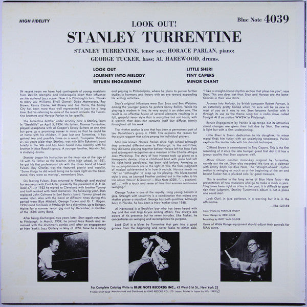 Stanley Turrentine - Look Out! (LP, Album, Mono, Ltd, RE)