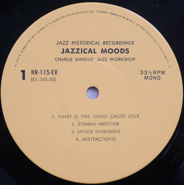 Charles Mingus' Jazz Workshop* - Jazzical Moods (LP, Comp, Mono, RE)