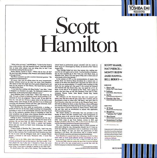 Scott Hamilton - Scott Hamilton Is A Good Wind Who Is Blowing Us No...