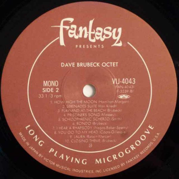 Dave Brubeck Octet* - Dave Brubeck Octet (LP, Mono, RE)