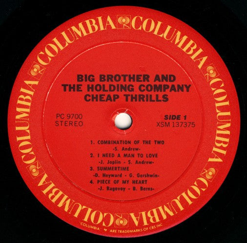 Big Brother & The Holding Company - Cheap Thrills (LP, Album, RE, Car)