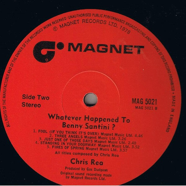 Chris Rea - Whatever Happened To Benny Santini? (LP, Album)
