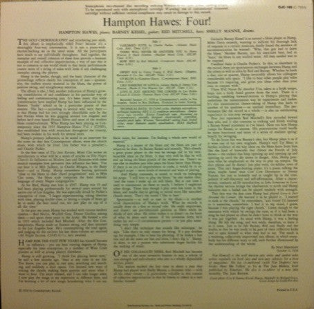 Hampton Hawes - Four! (LP, RE)