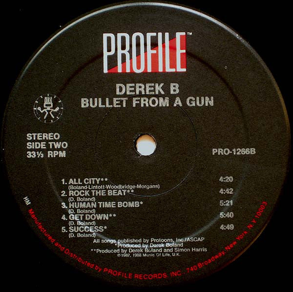 Derek B - Bullet From A Gun (LP, Album)