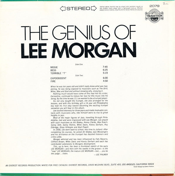 Lee Morgan - The Genius Of Lee Morgan (LP, Comp)