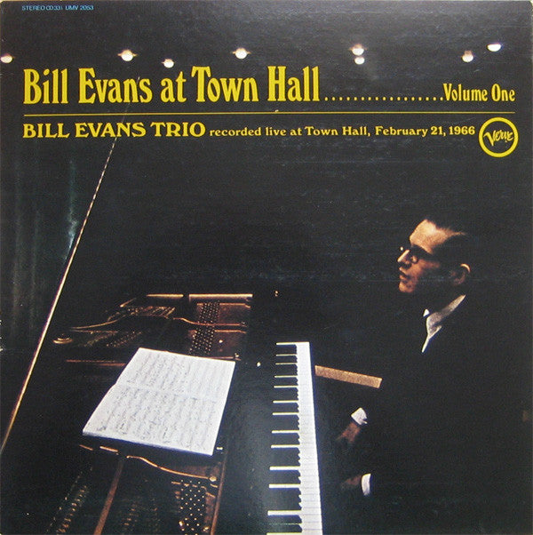 Bill Evans - Bill Evans At Town Hall.... Volume One(LP, Album, RE, ...