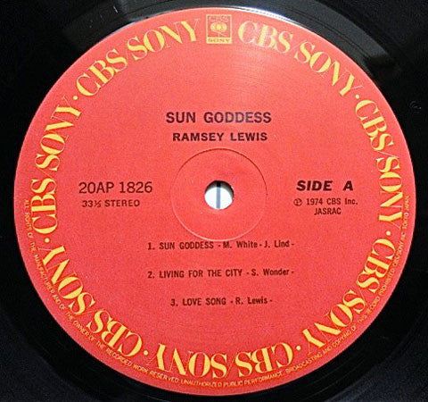 Ramsey Lewis - Sun Goddess (LP, Album, RE)
