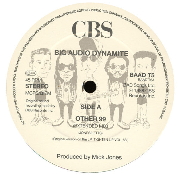 Big Audio Dynamite - Other 99 (12"", Single)