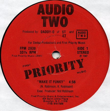 Audio Two - Make It Funky (12"", RE, Red)