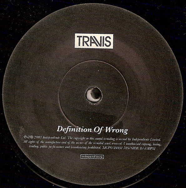 Travis - Re-offender (7"", Single)