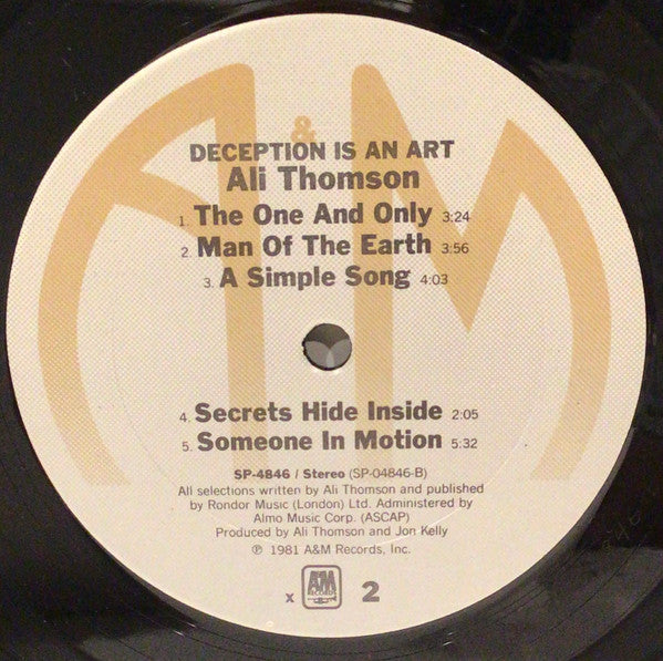 Ali Thomson - Deception Is An Art (LP, Album, X)