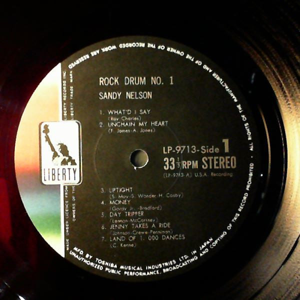 Sandy Nelson - Rock Drum No. 1 (LP, Comp, Red)