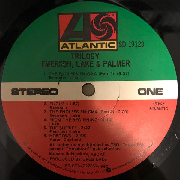 Emerson, Lake & Palmer - Trilogy (LP, Album, RE, Mon)