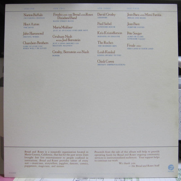 Various - The Bread And Roses Festival Of Music(2xLP, Comp, Promo, ...