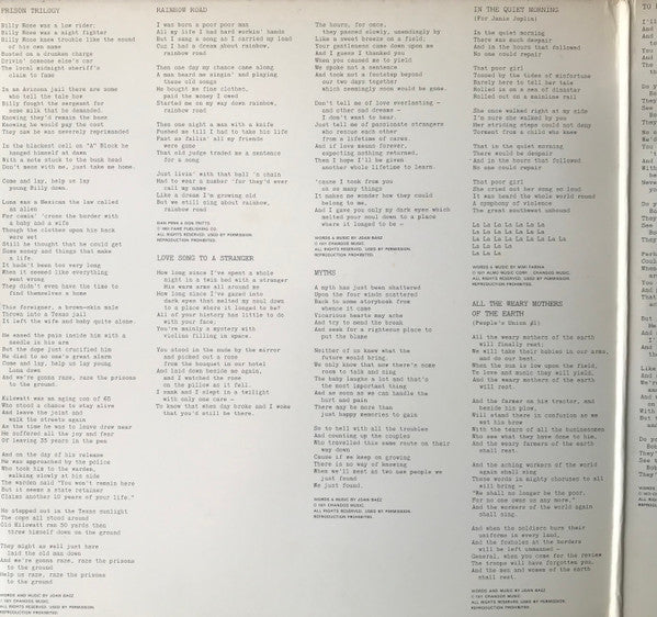 Joan Baez - Come From The Shadows (LP, Album, Gat)