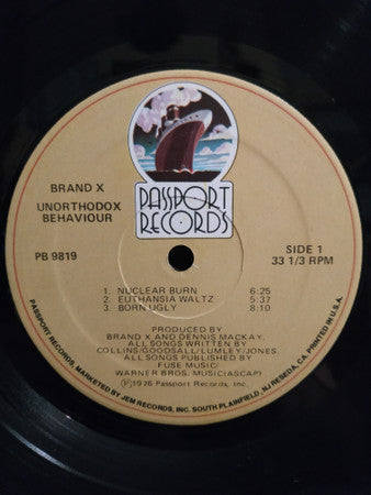 Brand X (3) - Unorthodox Behaviour (LP, Album)