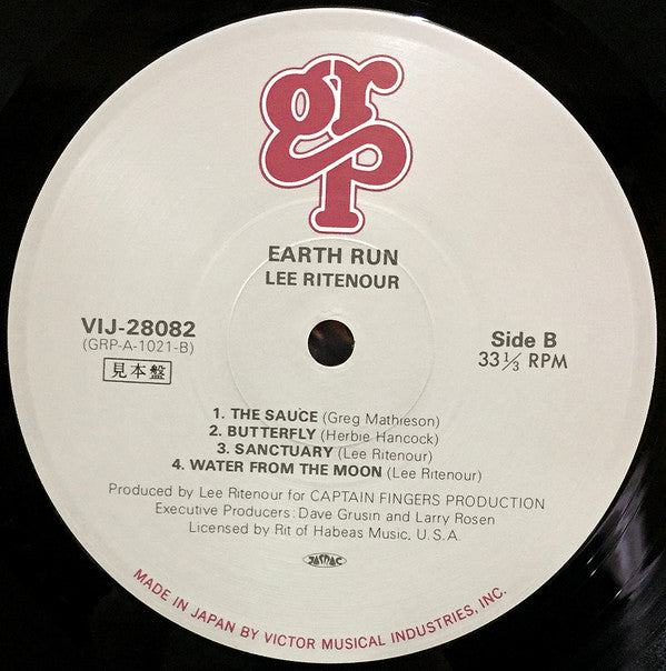 Lee Ritenour - Earth Run (LP, Album, Promo)
