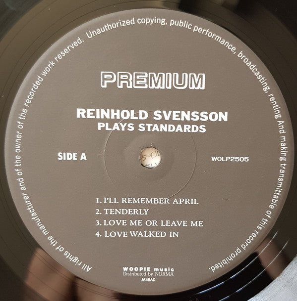 Reinhold Svensson - Reinhold Svensson Plays Standards (10"")