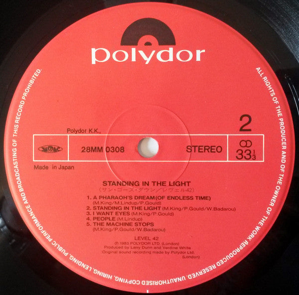 Level 42 - Standing In The Light (LP, Album)