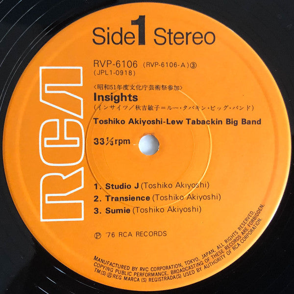 Toshiko Akiyoshi-Lew Tabackin Big Band - Insights (LP, Album)