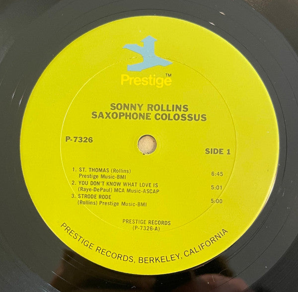 Sonny Rollins - Saxophone Colossus (LP, Album, RE)