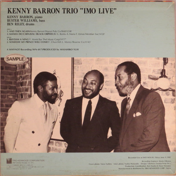 Kenny Barron Trio - Imo Live (LP, Album, Promo)