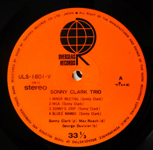 Sonny Clark Trio - Sonny Clark Trio (LP, Album, RE, Ora)