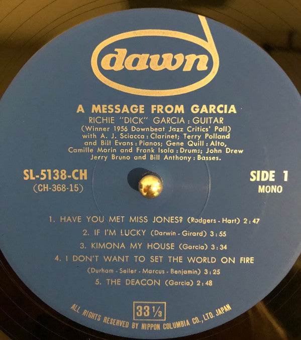 Dick Garcia - A Message From Garcia (LP, Album, Mono)