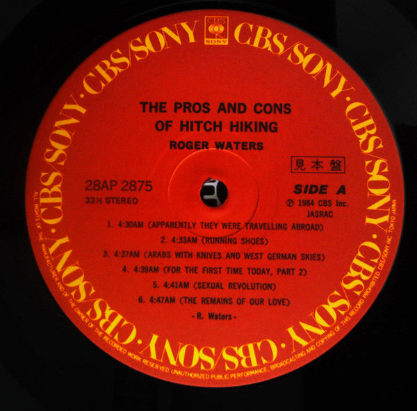 Roger Waters - The Pros And Cons Of Hitch Hiking (LP, Album, Promo)