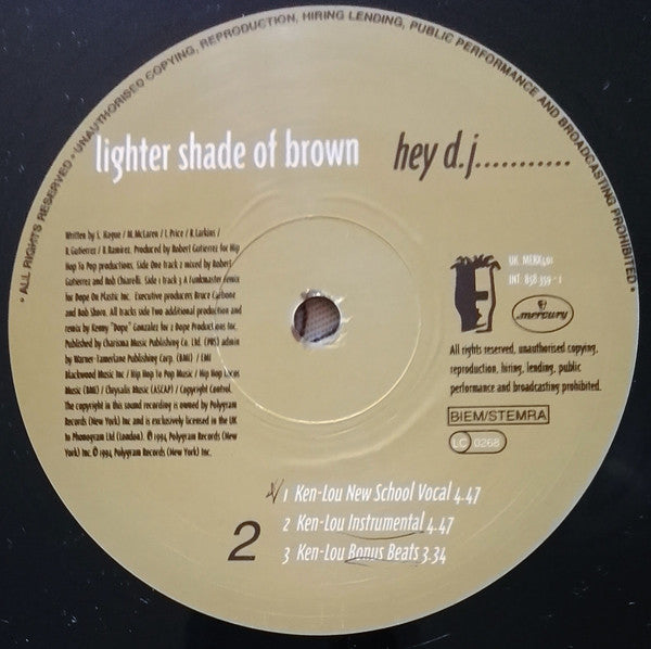 Lighter Shade Of Brown - Hey D.J........ (12"")