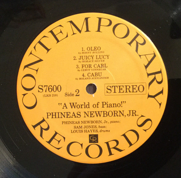 Phineas Newborn Jr. - A World Of Piano ! (LP, Album)
