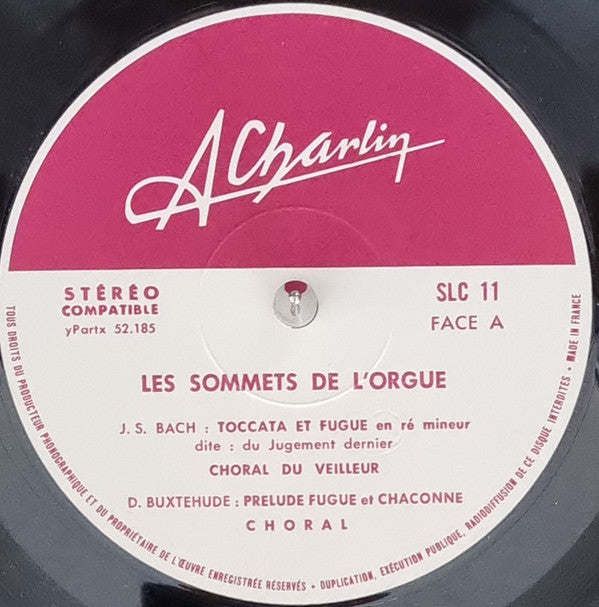 Johann Sebastian Bach - Les Sommets De L'Orgue(LP, Album, RE)